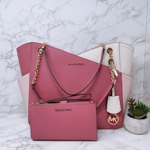 Michael Kors JST Large Chain Shoulder Bag Set